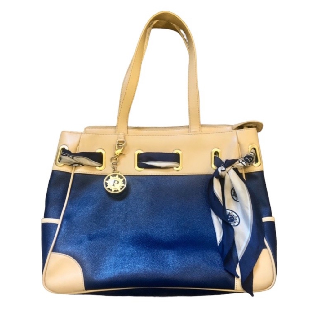 Parazul Large Scarf Shoulder Bag in Navy Blue with dust cover